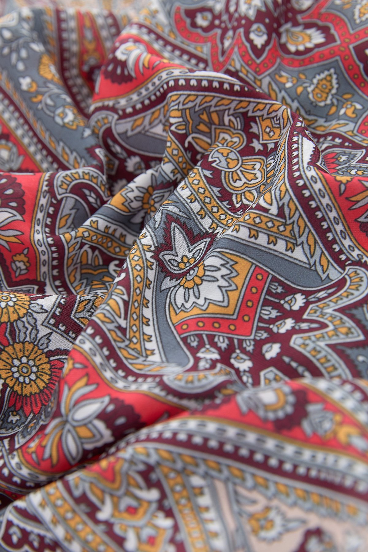 NİHAN Stil Şal Nihan Desenli Soft Şal  Turuncu_modest