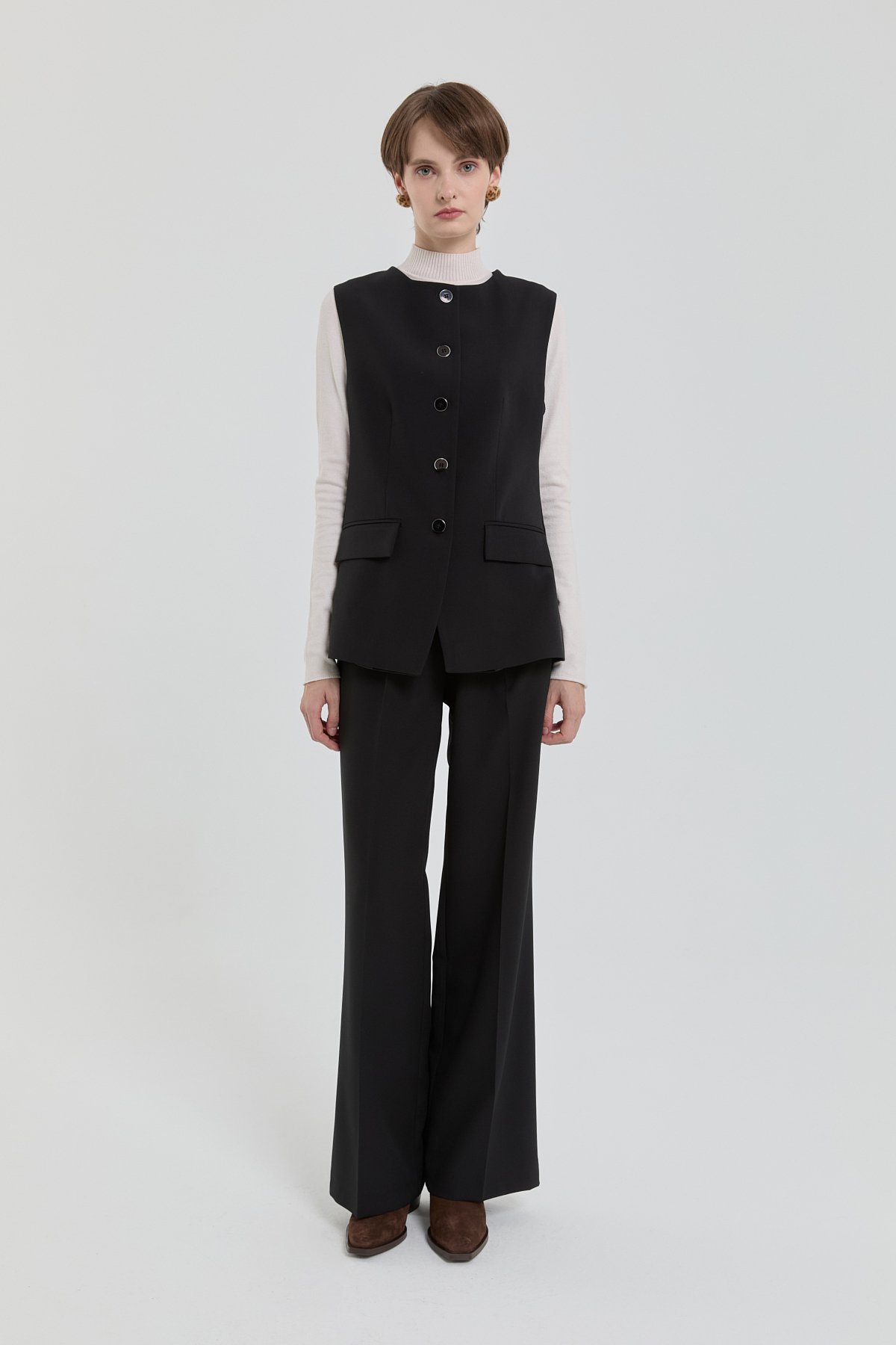 NİHAN Vest Nihan Fit Klasik Yelek  Siyah_modest