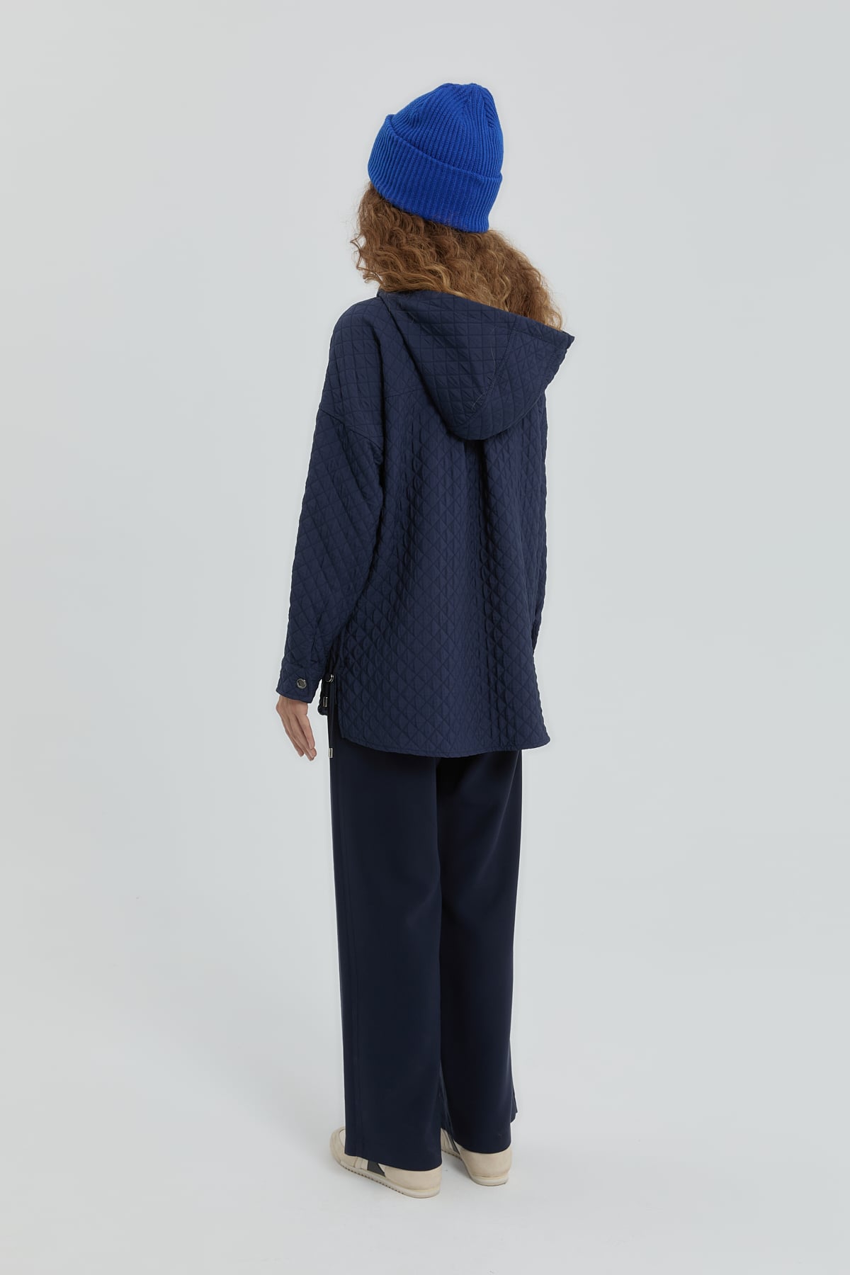 NİHAN Jacket Nihan İnce Kapitone Ceket  Lacivert_modest