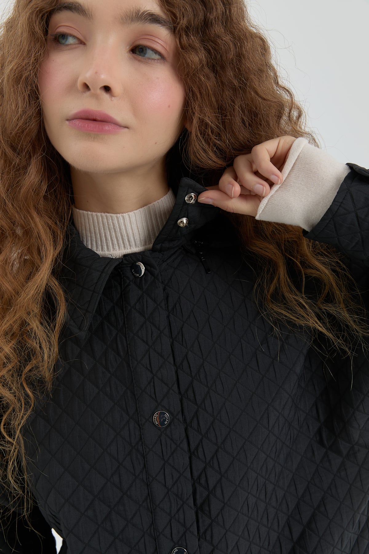 NİHAN Ceket Nihan İnce Kapitone Ceket  Siyah_modest