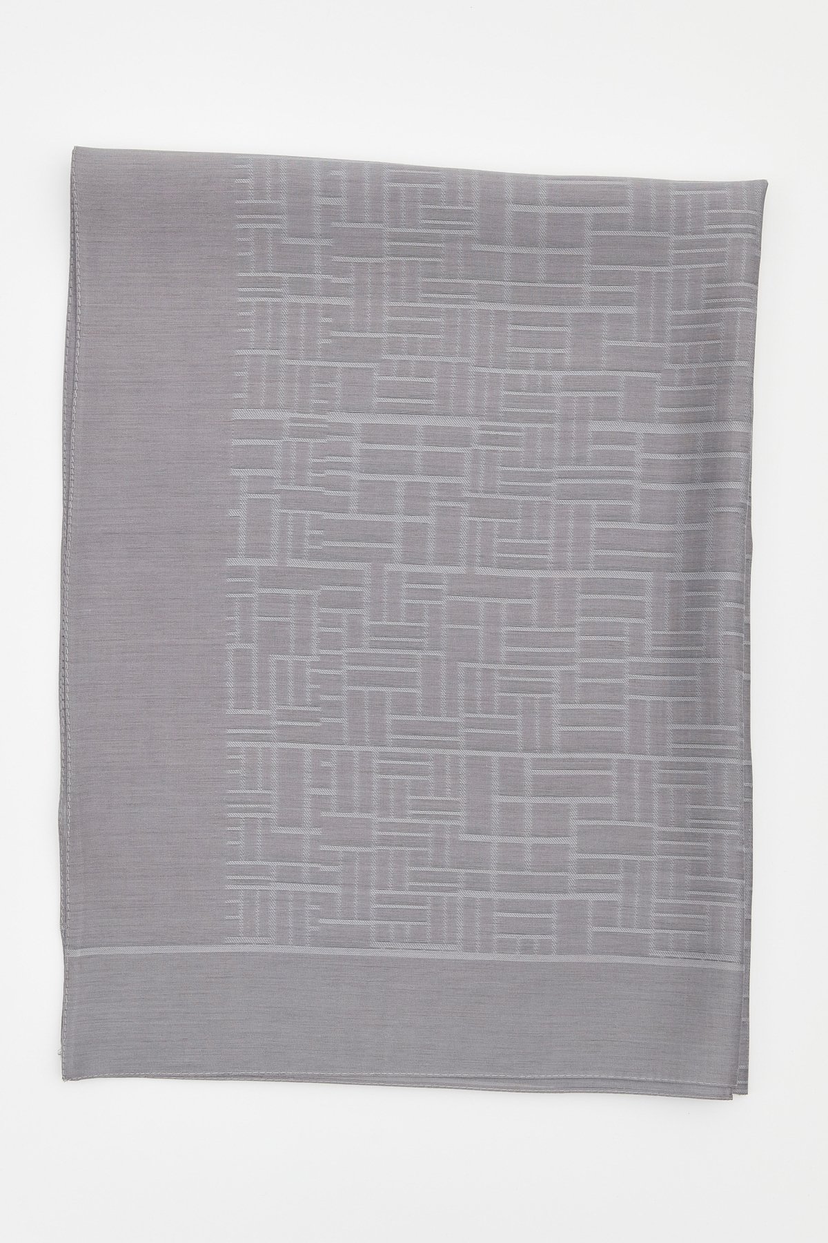 NİHAN Silk Shawl Nihan İpek Yün Labirent Desen Şal  Antrasit_modest