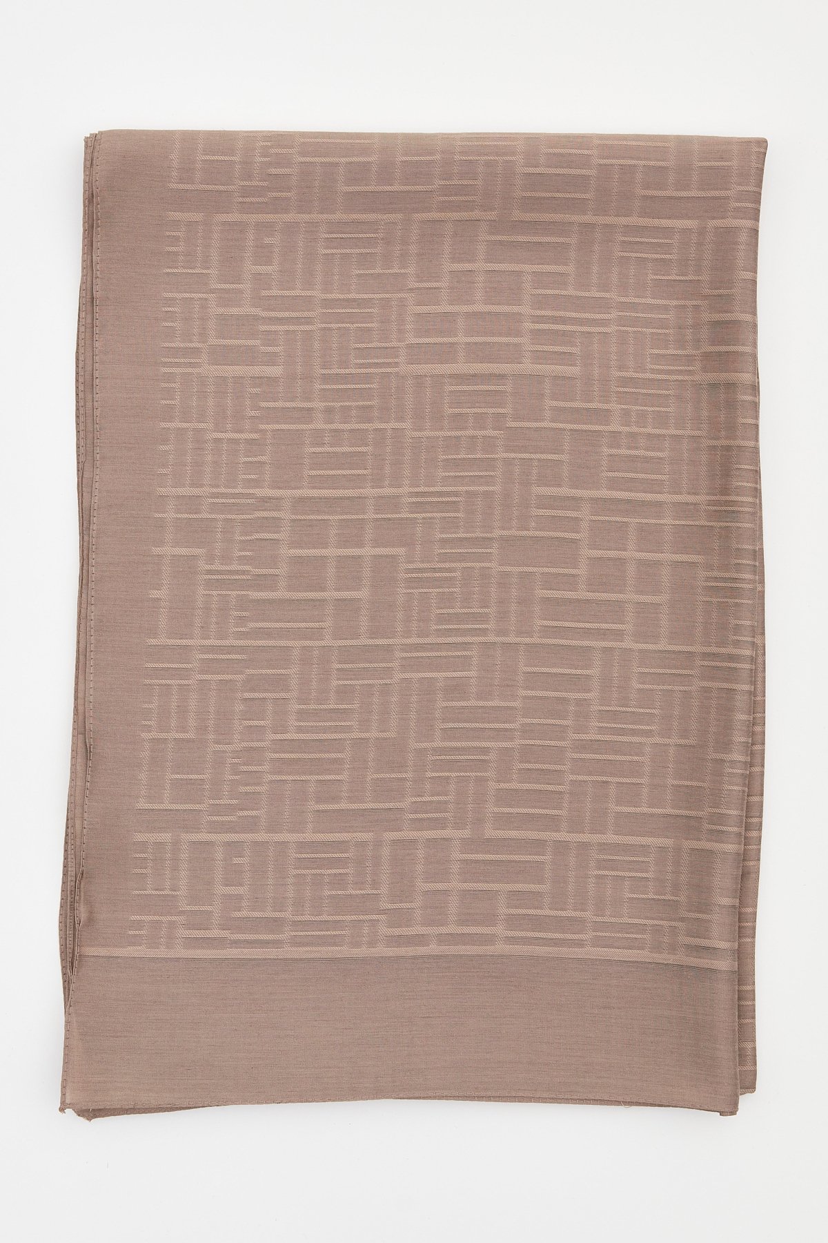 NİHAN Silk Shawl Nihan İpek Yün Labirent Desen Şal  Toprak_modest