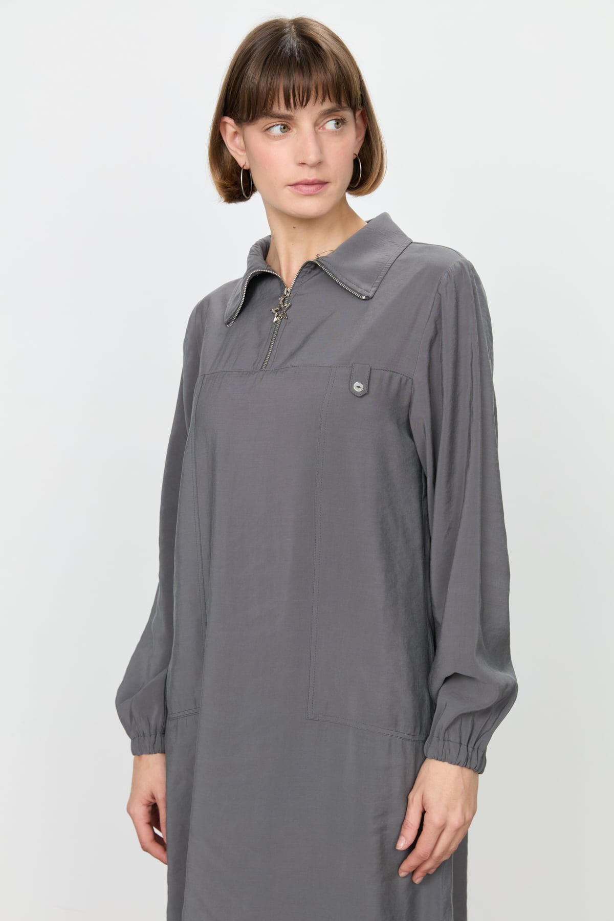 NİHAN Takım Nihan Modal Pantolon Tunik Takım  Füme_modest