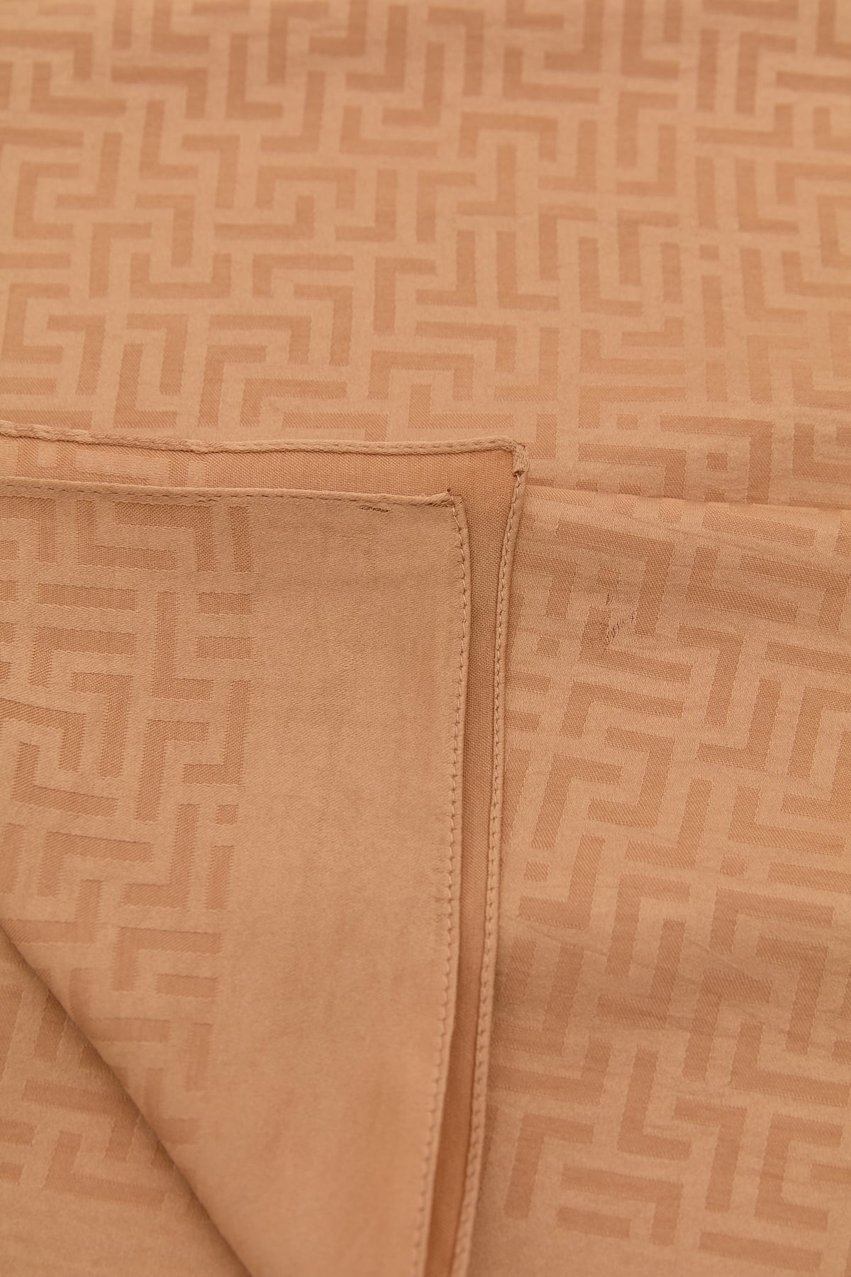 NİHAN Stil Şal Nihan Monogram Desen Şal  Camel_modest