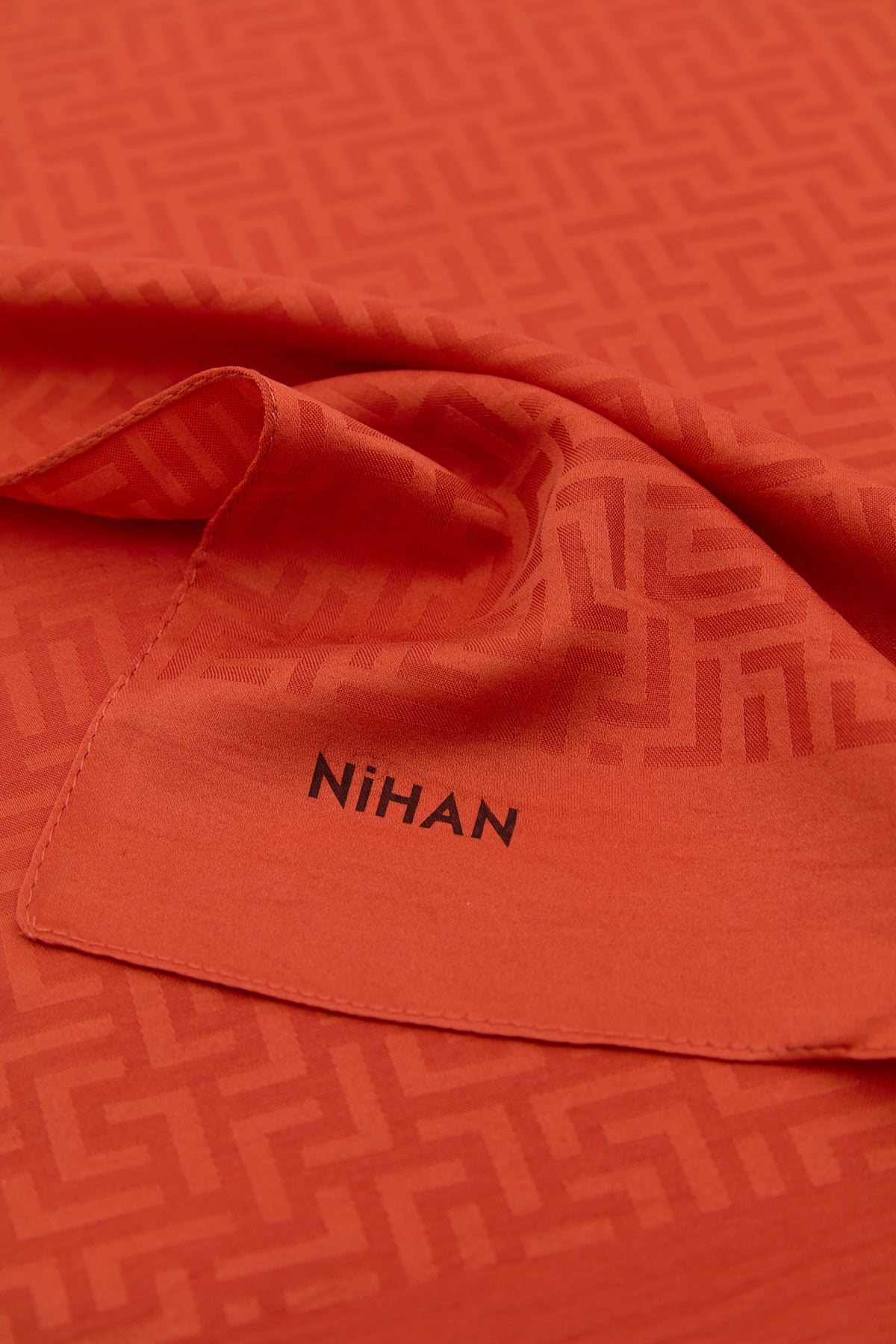 NİHAN Shawl Nihan Monogram Desen Şal  Taba_modest