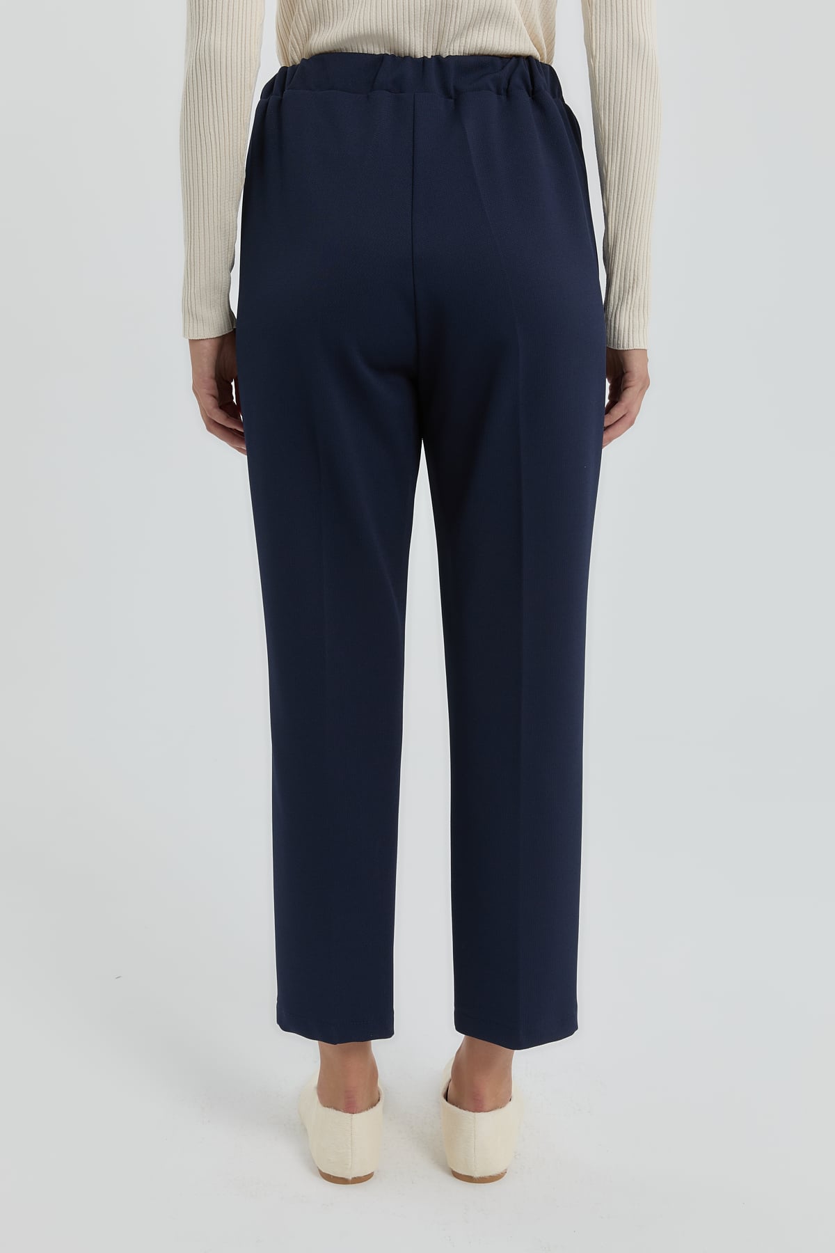 NİHAN Pants Nihan Örme Havuç Pantolon  Lacivert_modest
