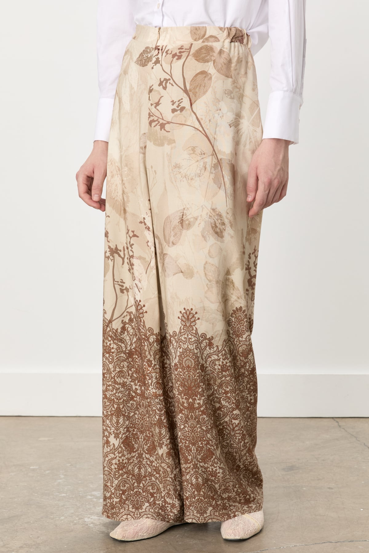 NİHAN Pants Nihan Rahat Kalıp Viskon Pantolon  Bej_modest