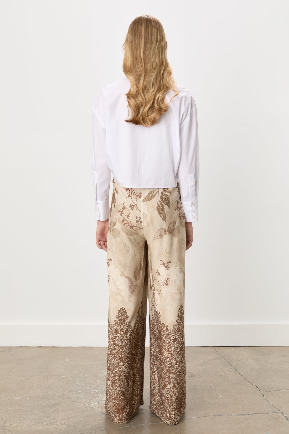 NİHAN Pants Nihan Rahat Kalıp Viskon Pantolon  Bej_modest