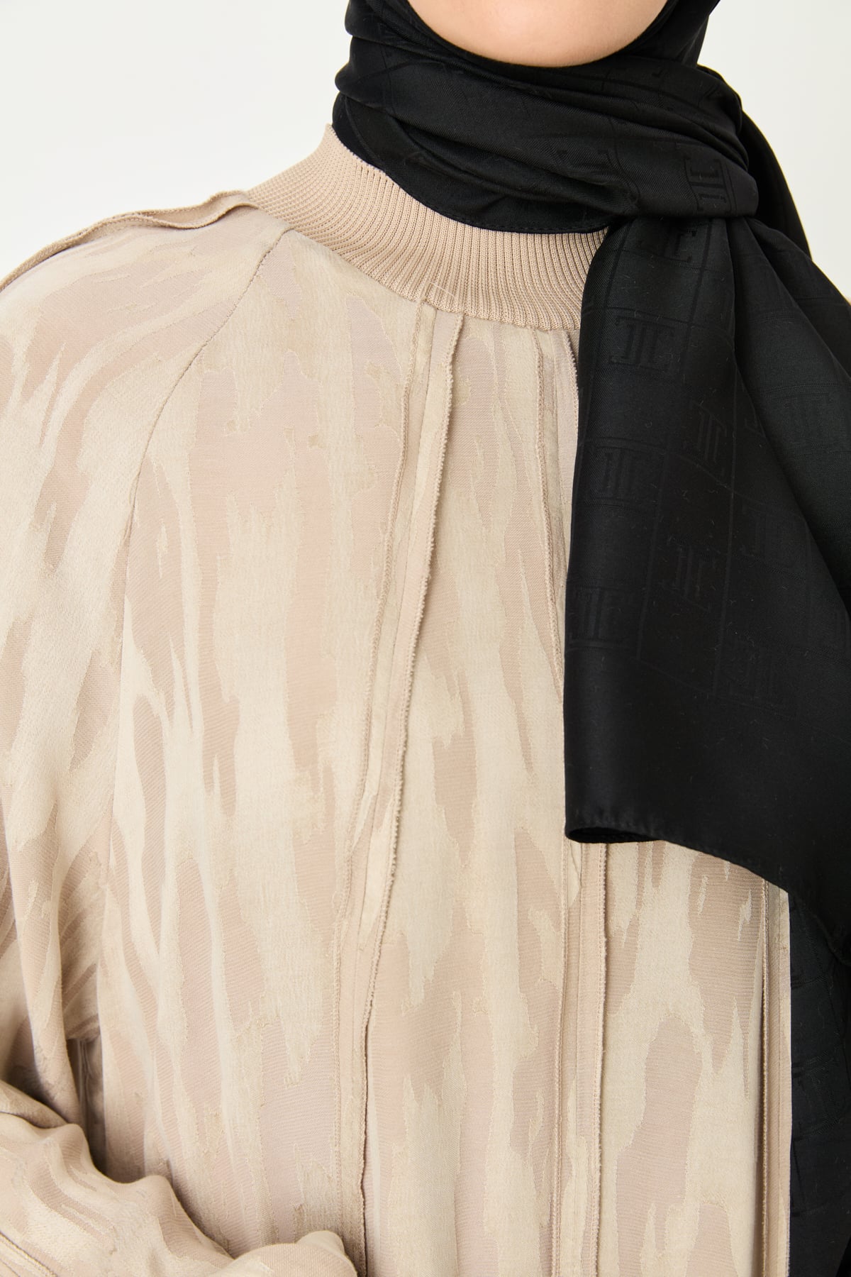 NİHAN Dress Nihan Ribanalı Cupra Elbise  Bej_modest