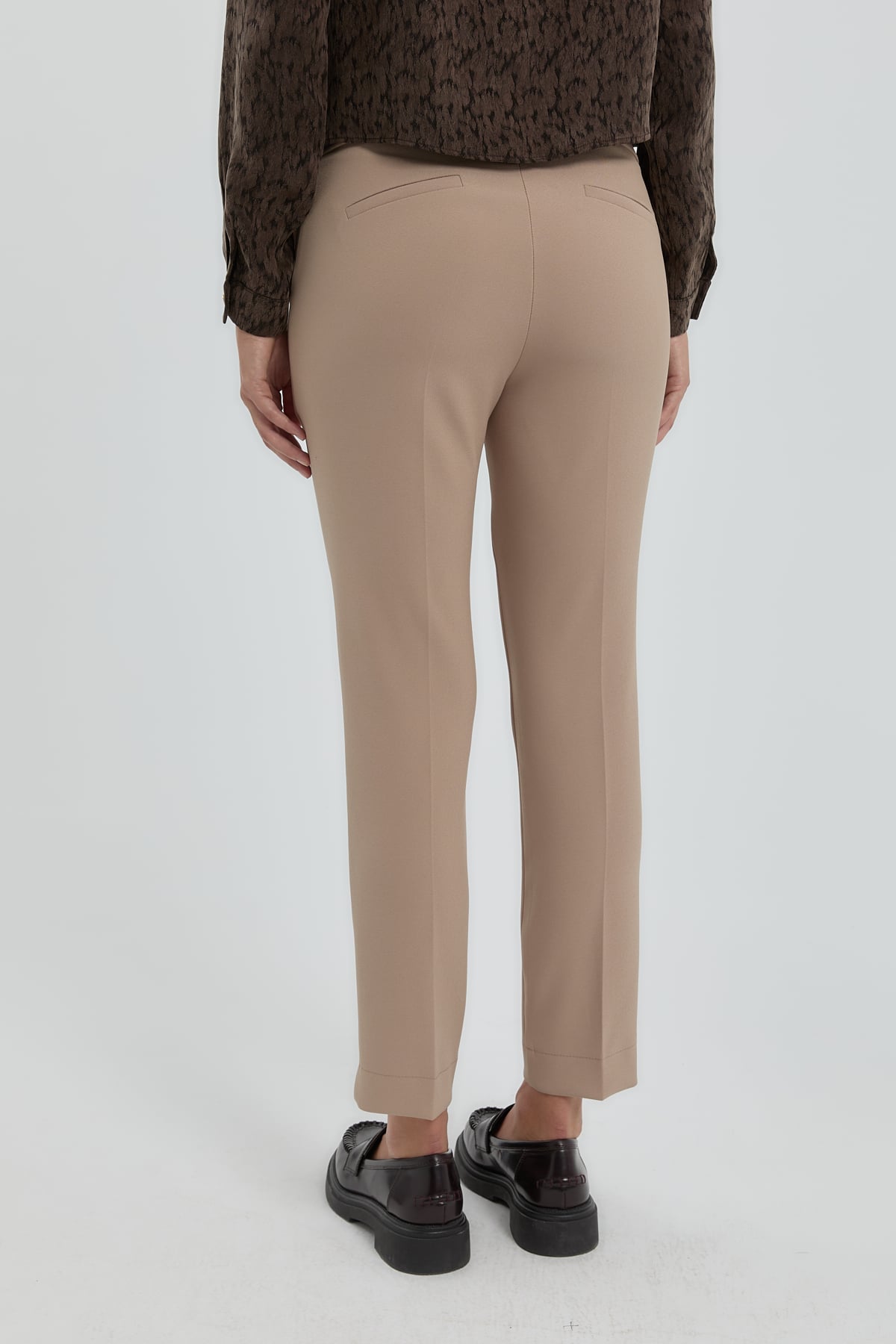 NİHAN Pantolon Nihan Ütü İzli Dar Paça Pantolon  Bej_modest
