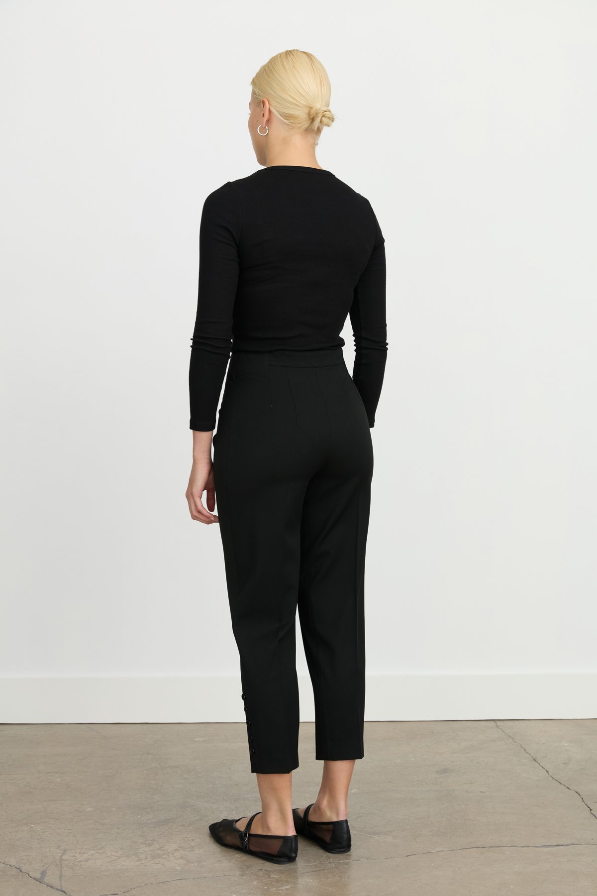 NİHAN Pants Nihan Ütü İzli Havuç Pantolon  Siyah_modest