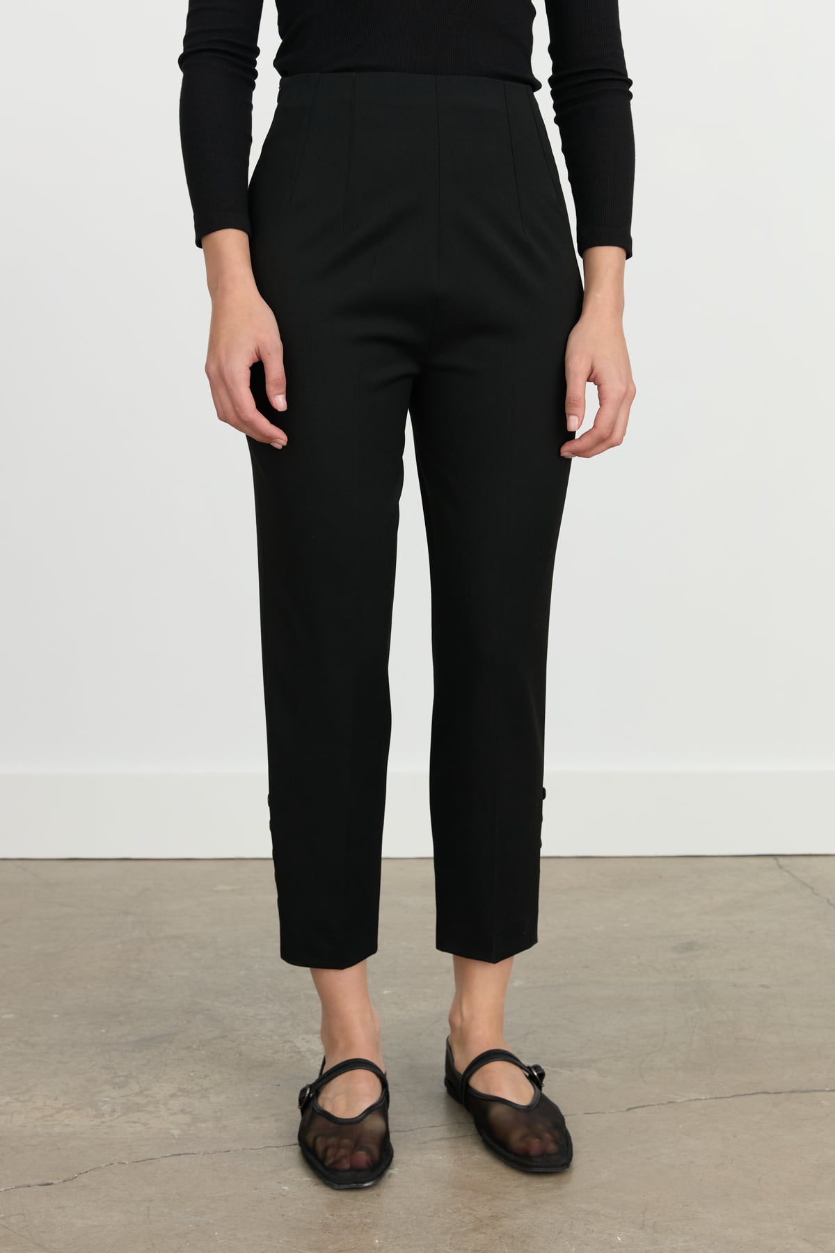 NİHAN Pants Nihan Ütü İzli Havuç Pantolon  Siyah_modest