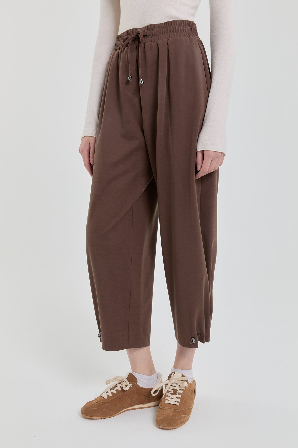 NİHAN Pants Tencel Havuç Pantolon  Kahve_modest