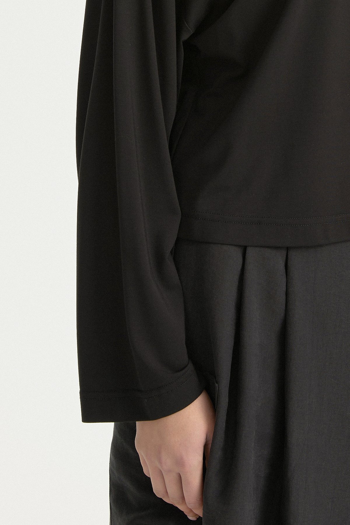 Örme Crop Bluz  Siyah