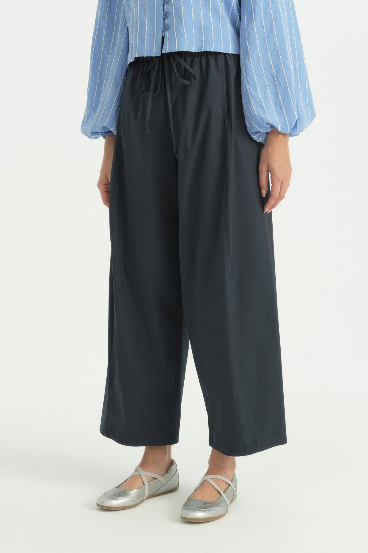Pamuk Baggy Pantolon  Lacivert