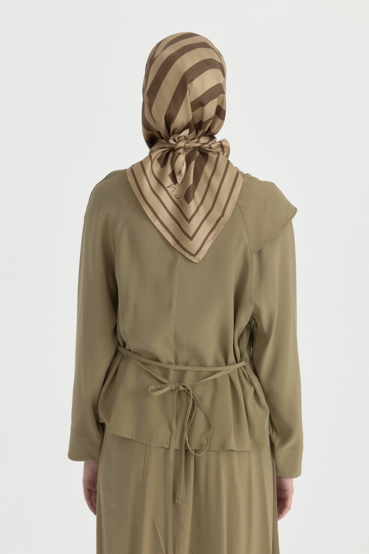 Ritim Twill İpek Eşarp  Camel