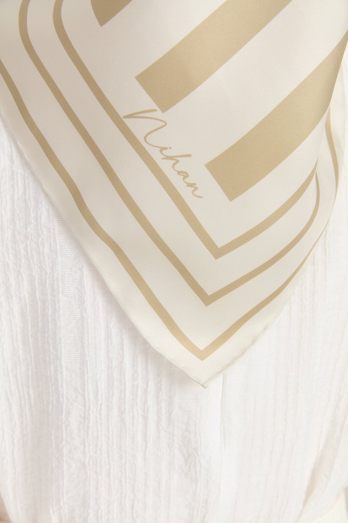Ritim Twill İpek Eşarp  Gold