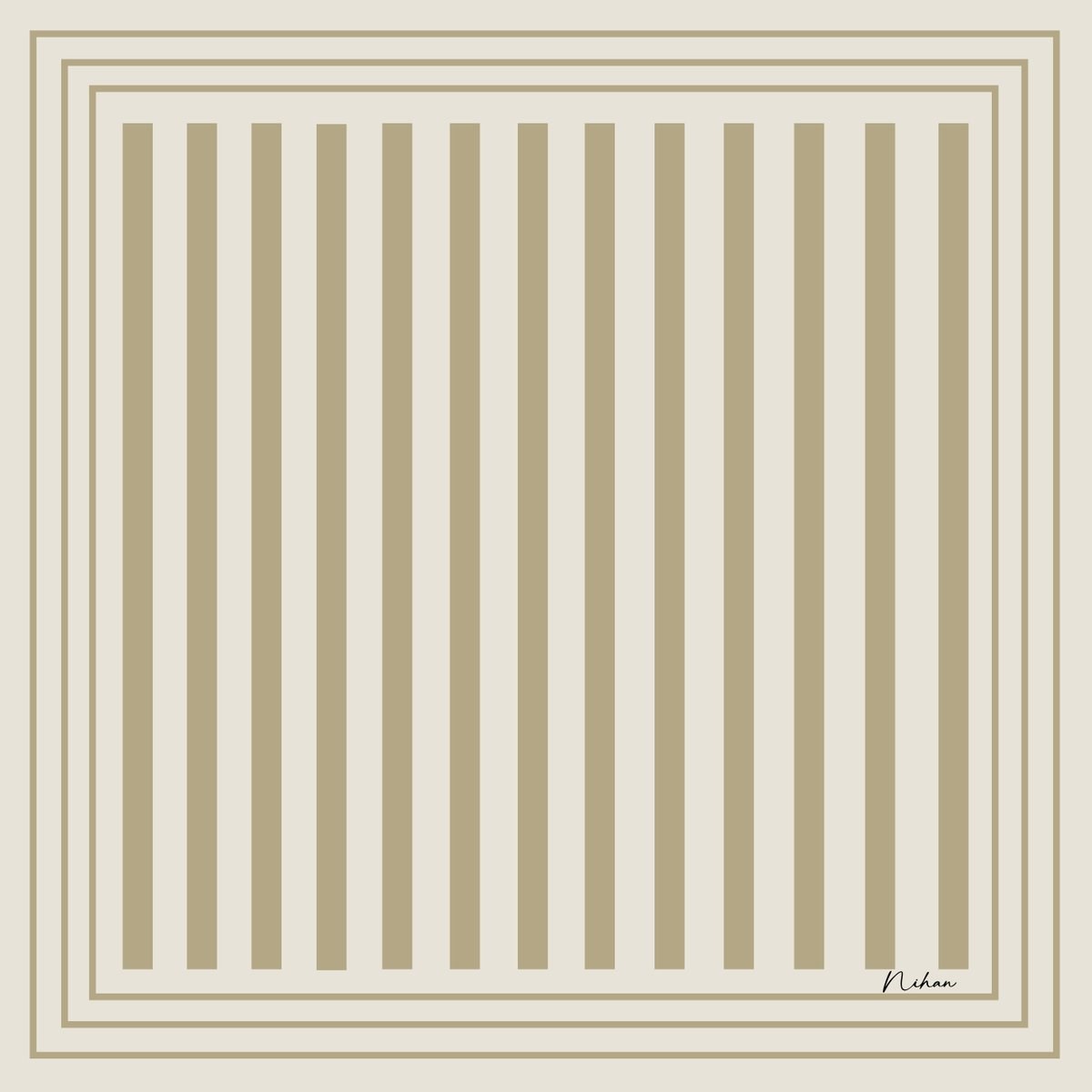 Ritim Twill İpek Eşarp  Gold
