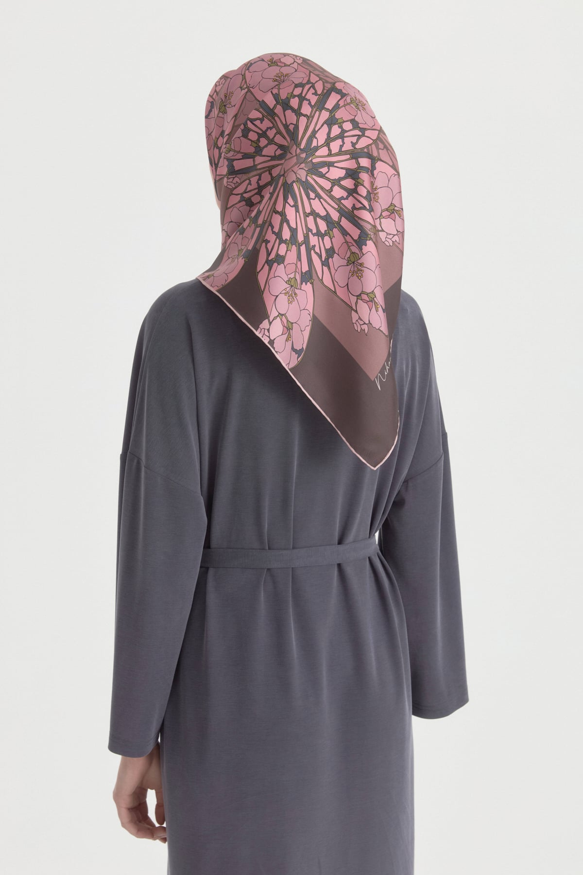 Rosera Twill İpek Eşarp  Pembe