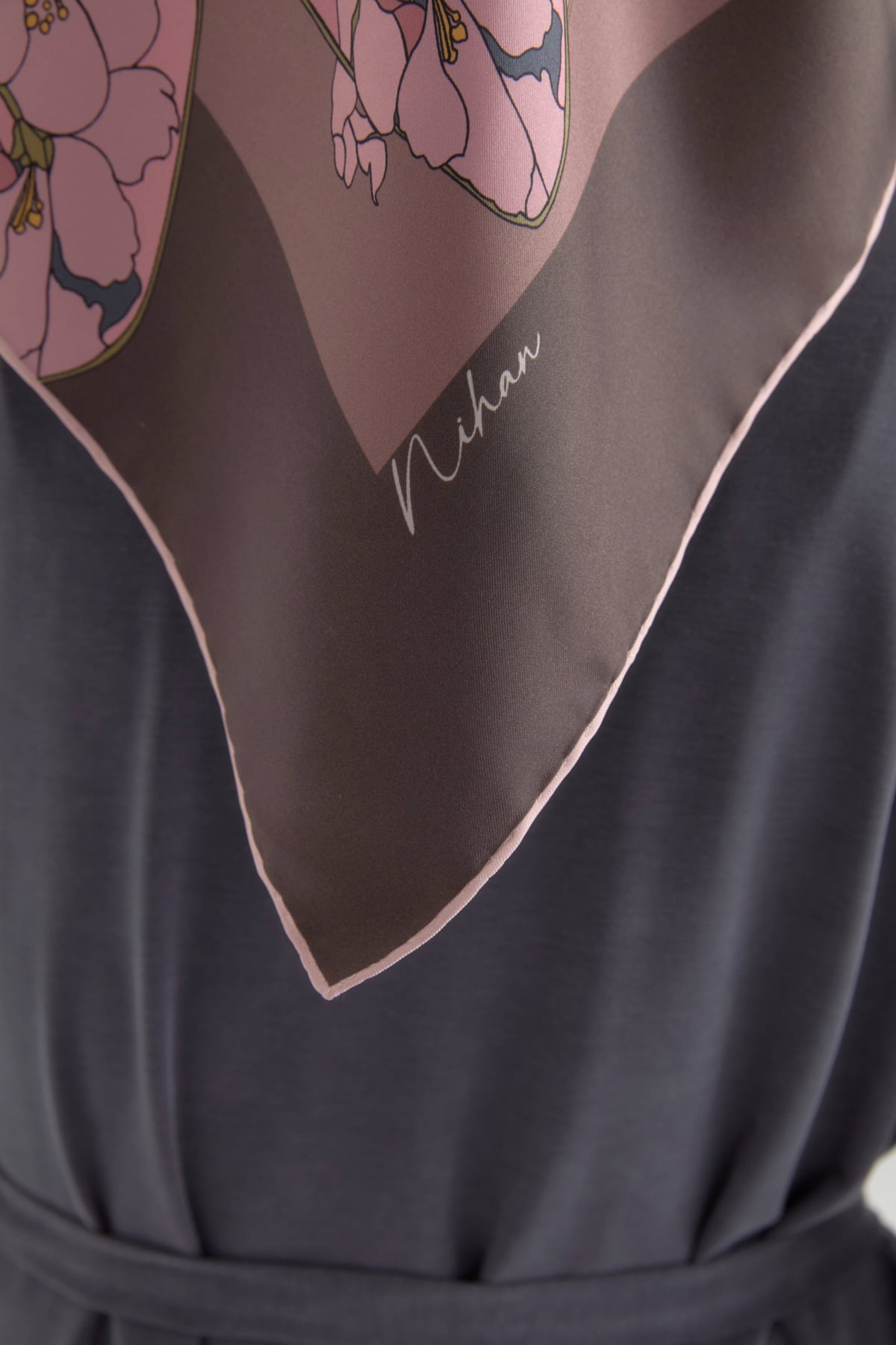 Rosera Twill İpek Eşarp  Pembe