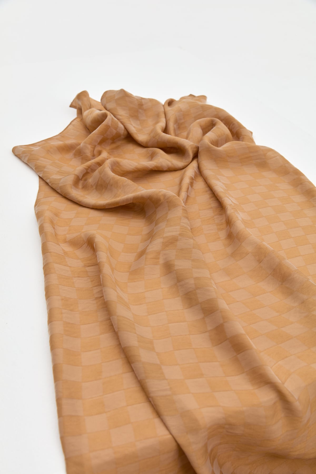 TUĞBA Stil Şal Tuğba Dama Desen Şal  Camel_modest