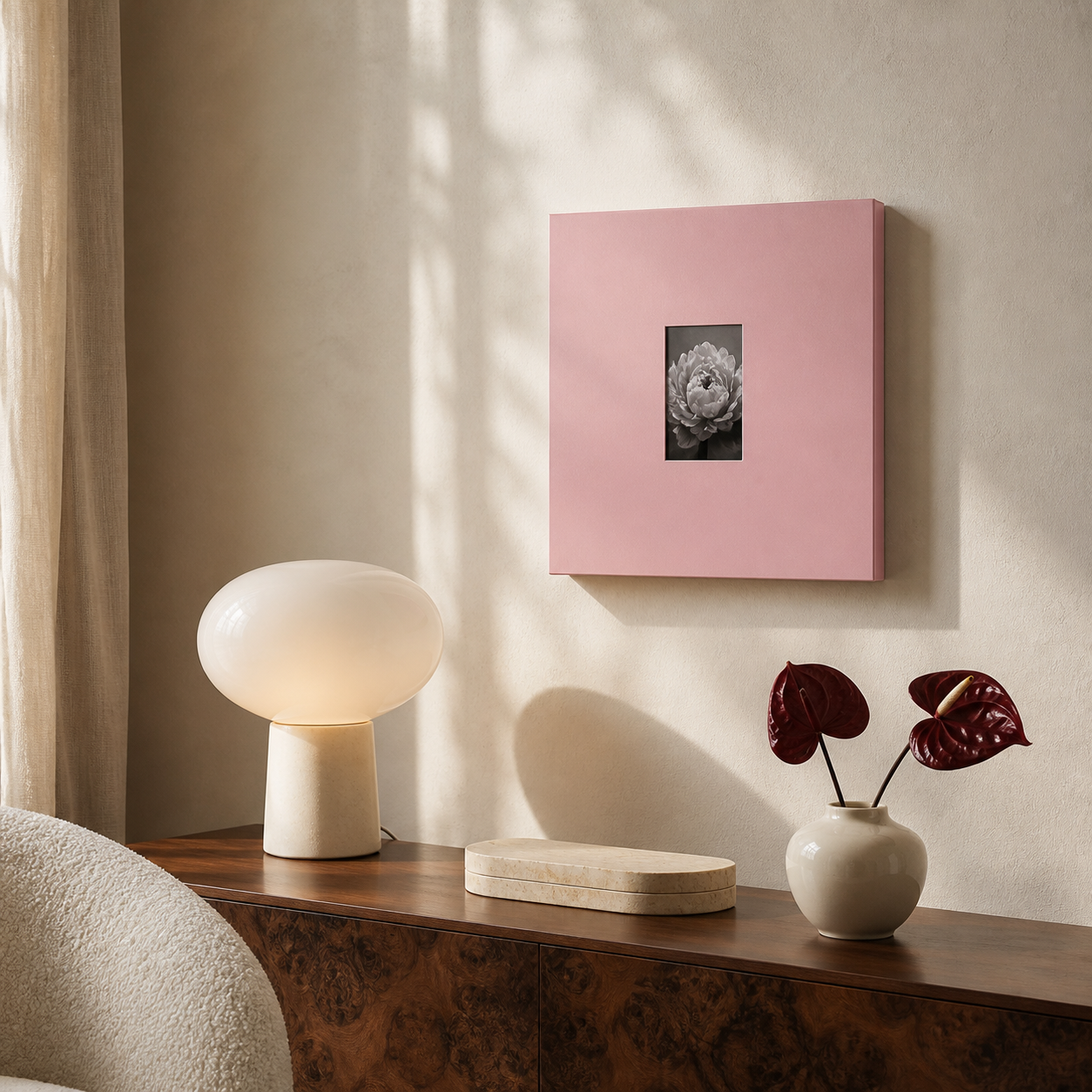 Artdeco RAL 3015 Açık Pembe Metal Fotoğraf Çerçevesi