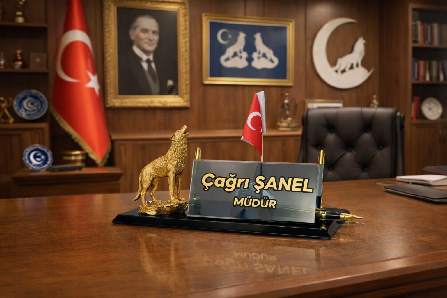 kurt Figürlü Masa İsimliği, kurt isimlik