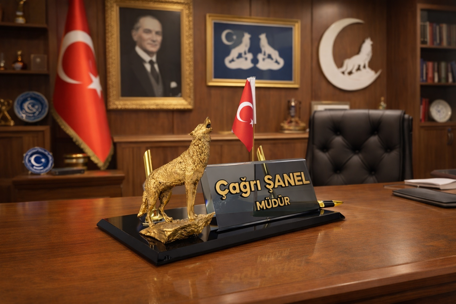 kurt Figürlü Masa İsimliği, kurt isimlik