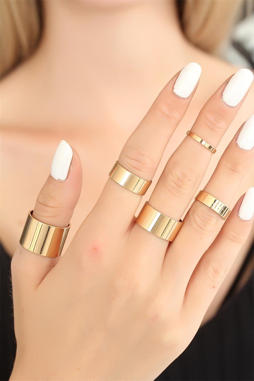  Gold Renk Bayan Yüzük Seti