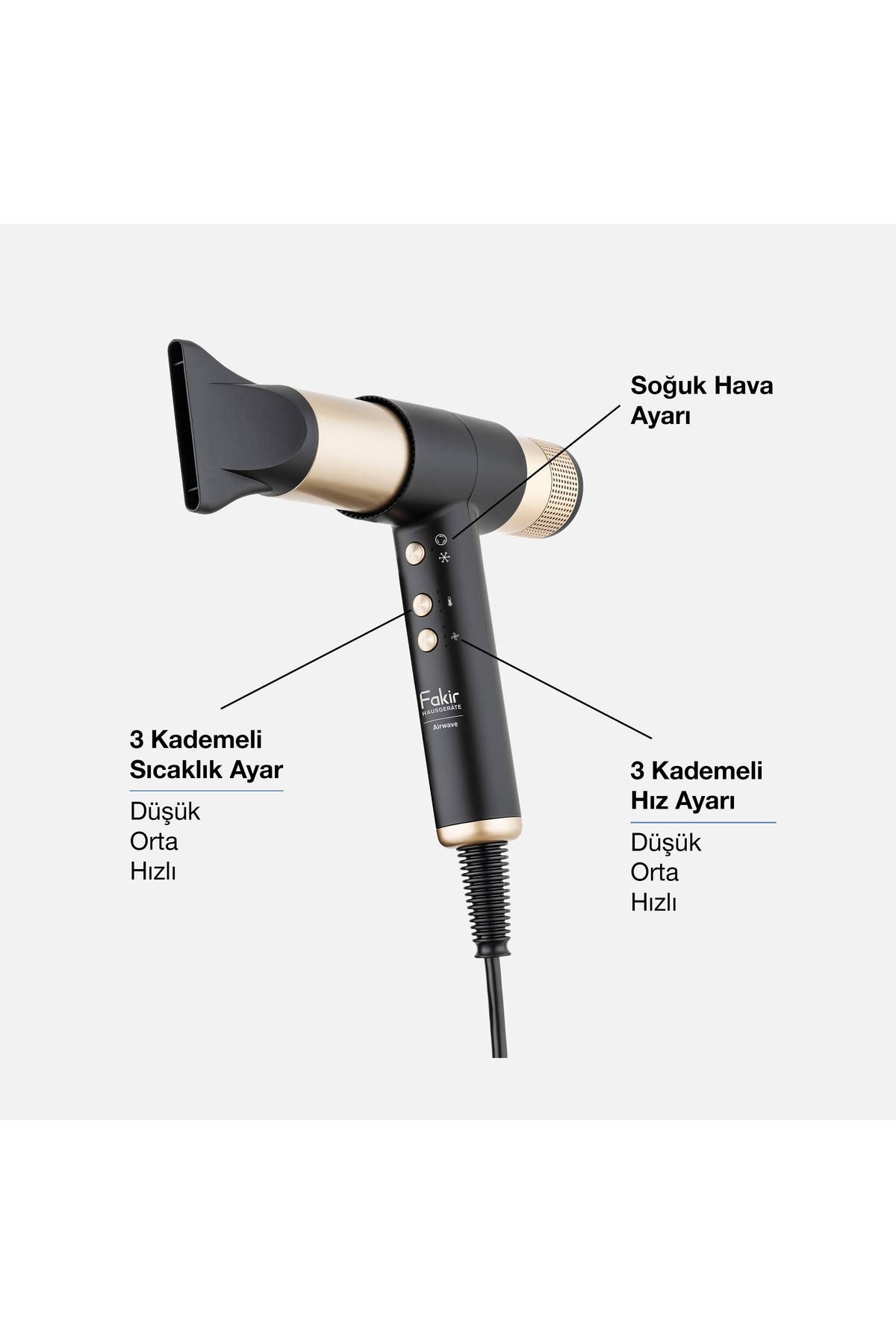 Airwave Saç Şekillendirici Set Gold