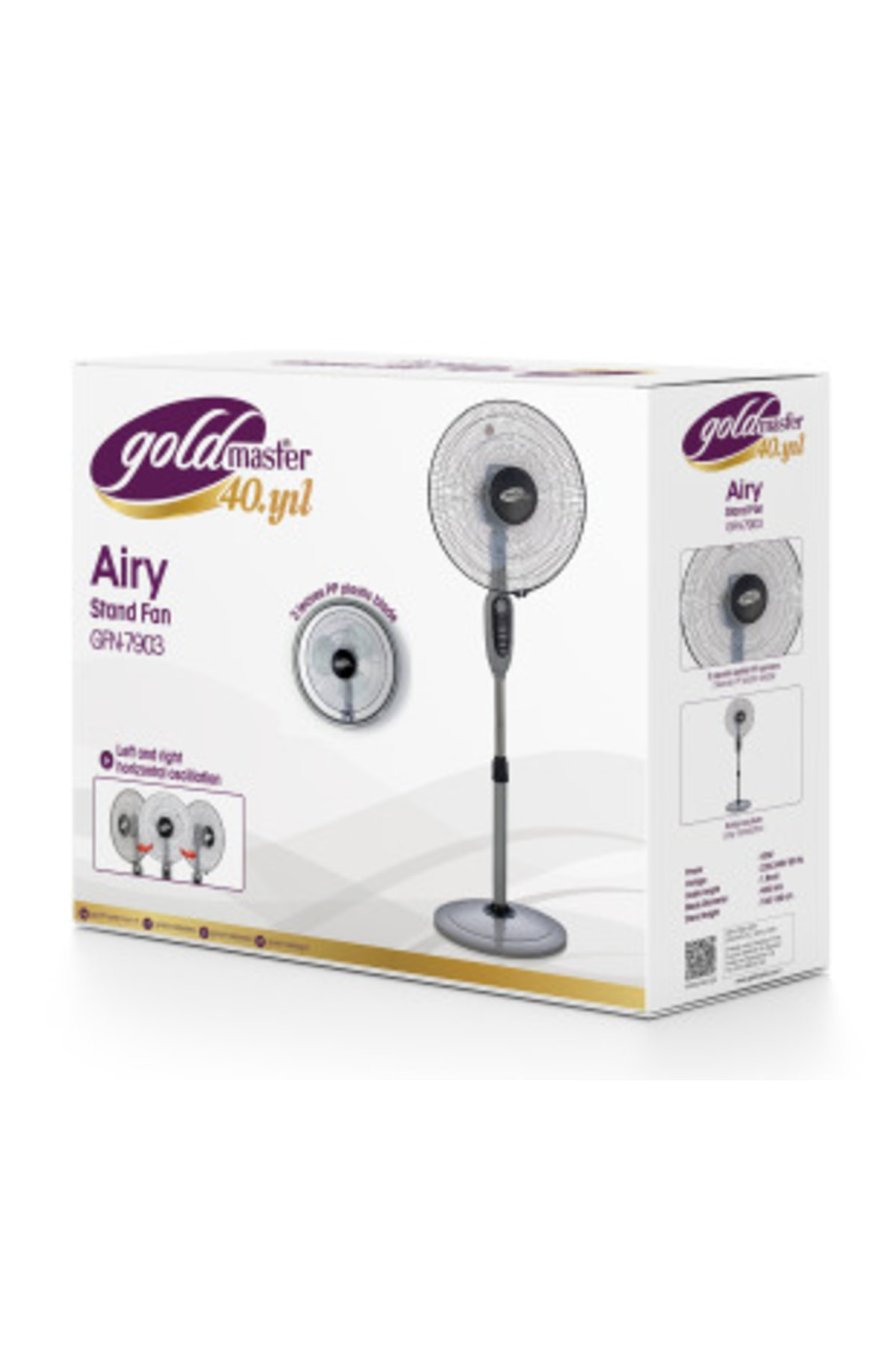 Airy 16 inch  Zaman Ve Hız Ayarlı Ayaklı Vantilatör