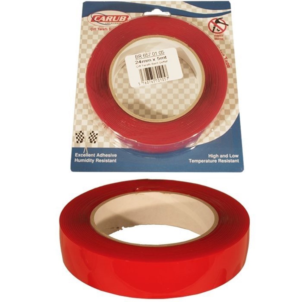 ÇiFT TARAF BANT SEFFAF SiLiKONLU TiP 24MM X 5 MT.
