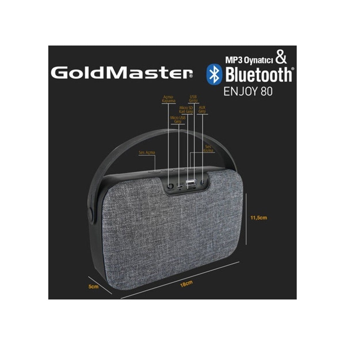 Goldmaster ENJOY-80 Bluetooth Mp3 Oynatıcı