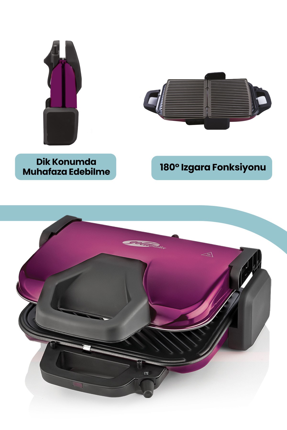 Grante 1800 Watt Granit Çıkarılabilir Plakalı 5 Kademe Isı Ayarlı Tost Ve Izgara Makinesi GM7448M