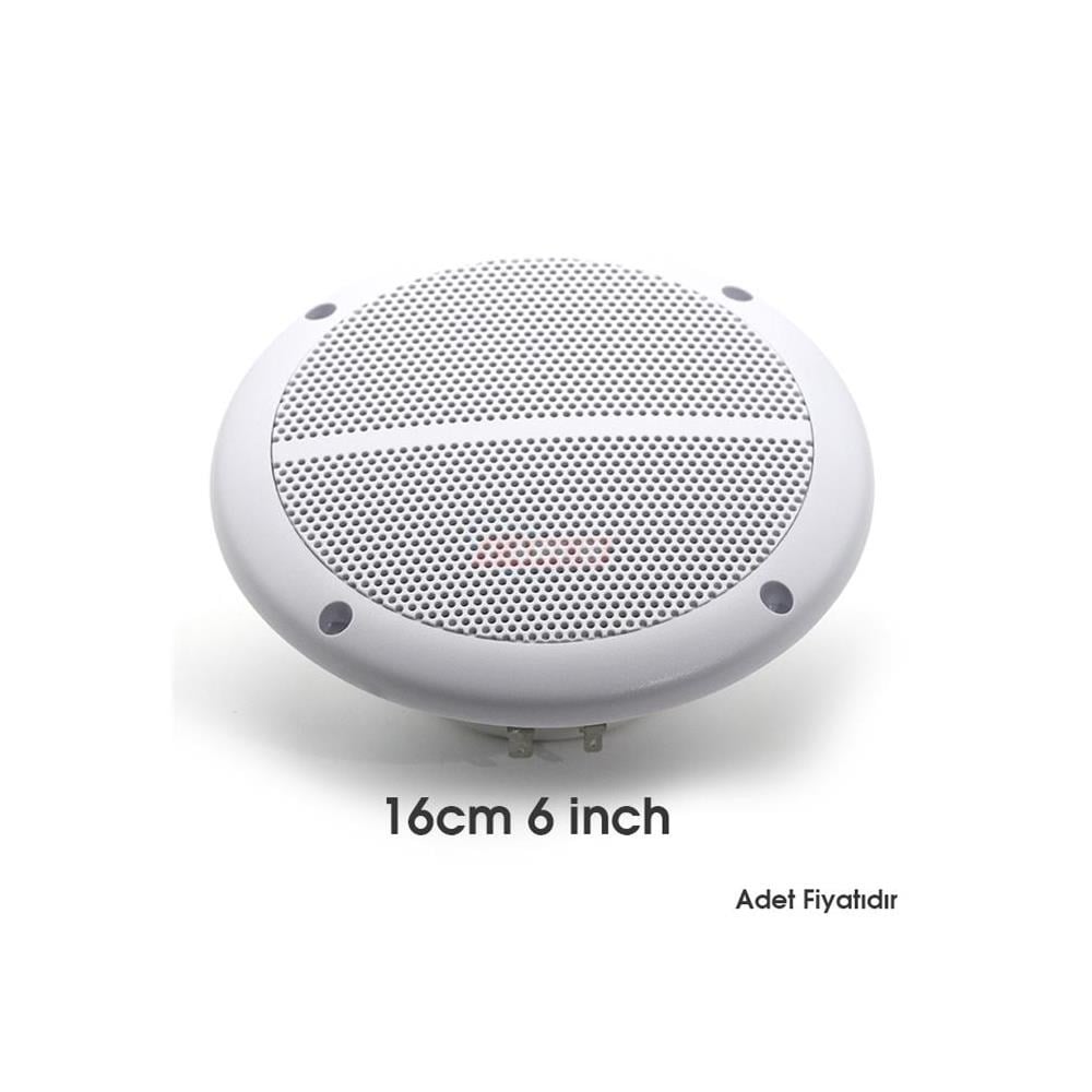 Hoparlör 16cm 6 inch Beyaz Marine