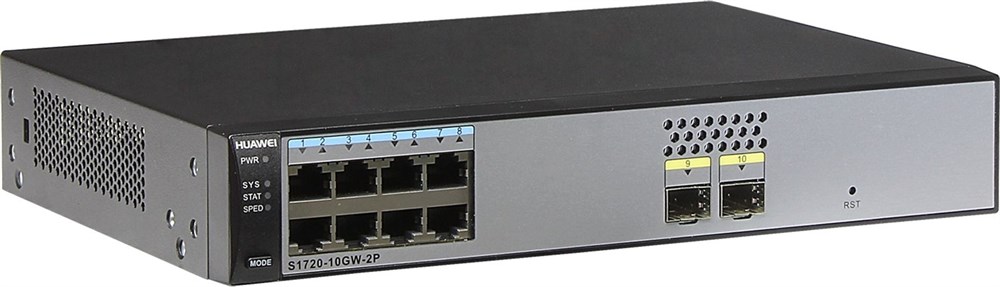 HUAWEI S1720-10GW-2P(8 Ethernet 10/100/1000 ports,2 Gig SFP,AC 110/220V) S1720-10GW-2P