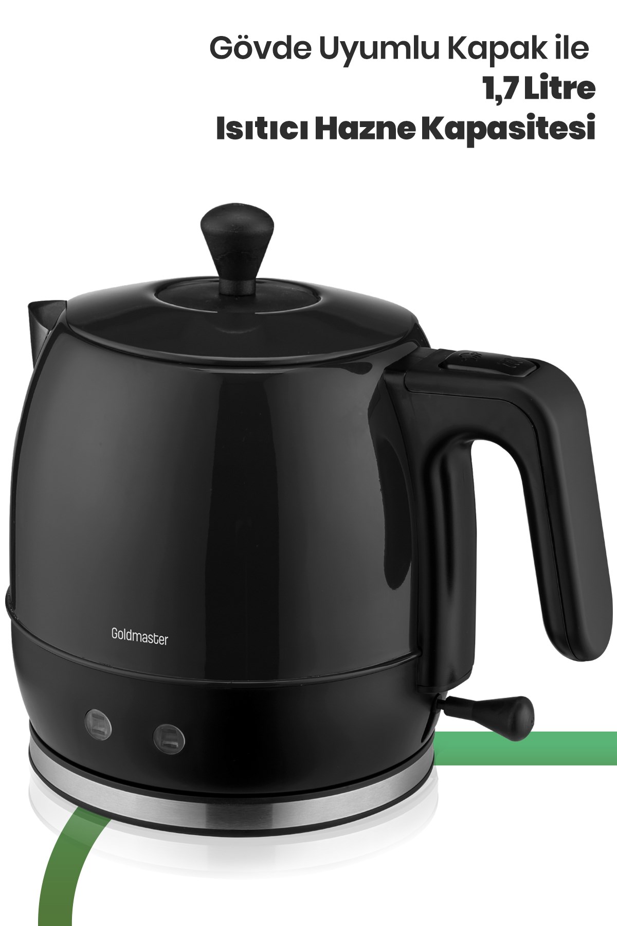 Inoxx Siyah 30 Bardaklık Geniş Kapasiteli 2200 Watt Paslanmaz Çelik Çay Makinesi Ve Su Isıtıcısı