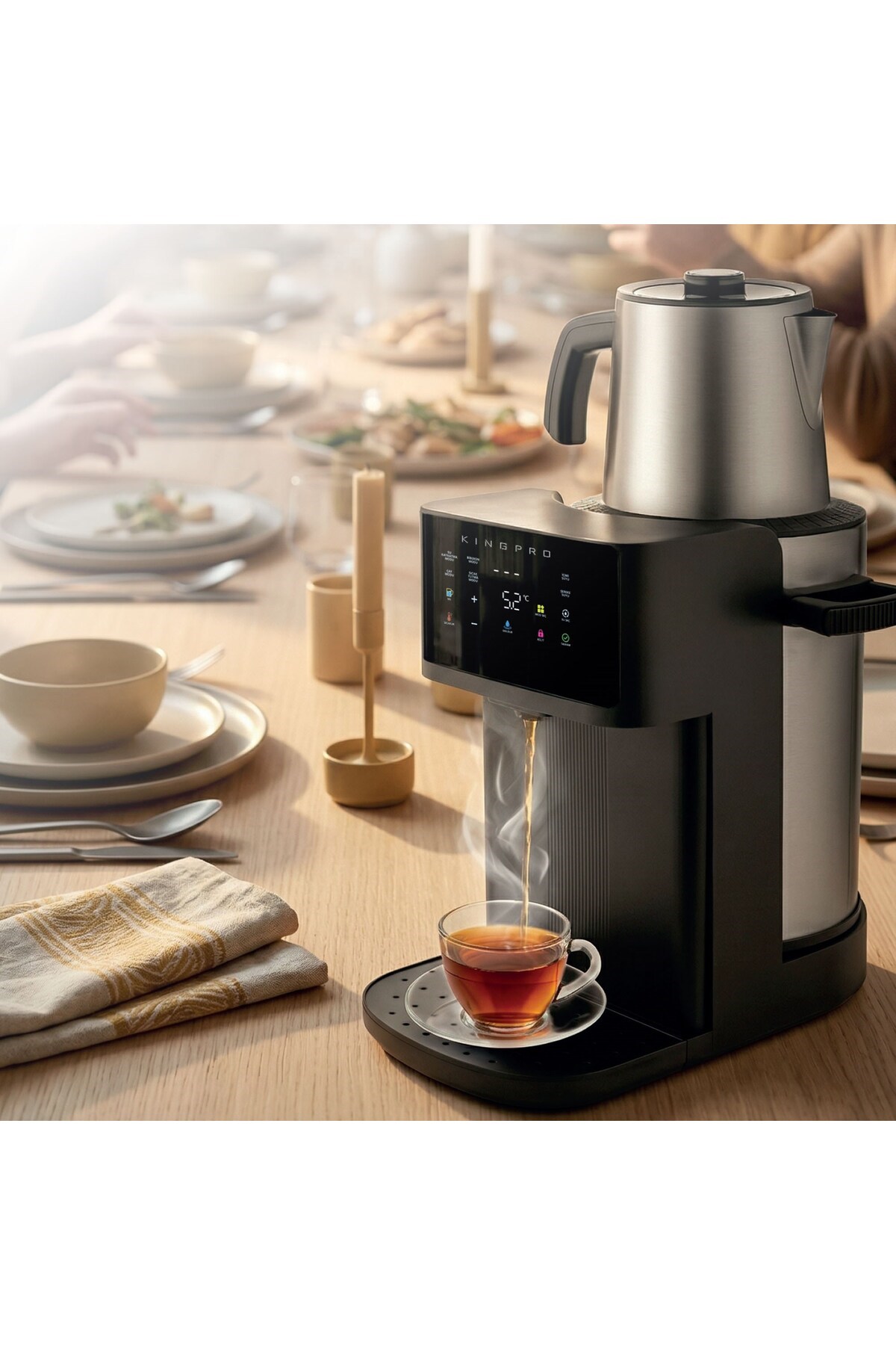 KİNGPRO K3107 ÇAYELİ DİJİTAL SEMAVER