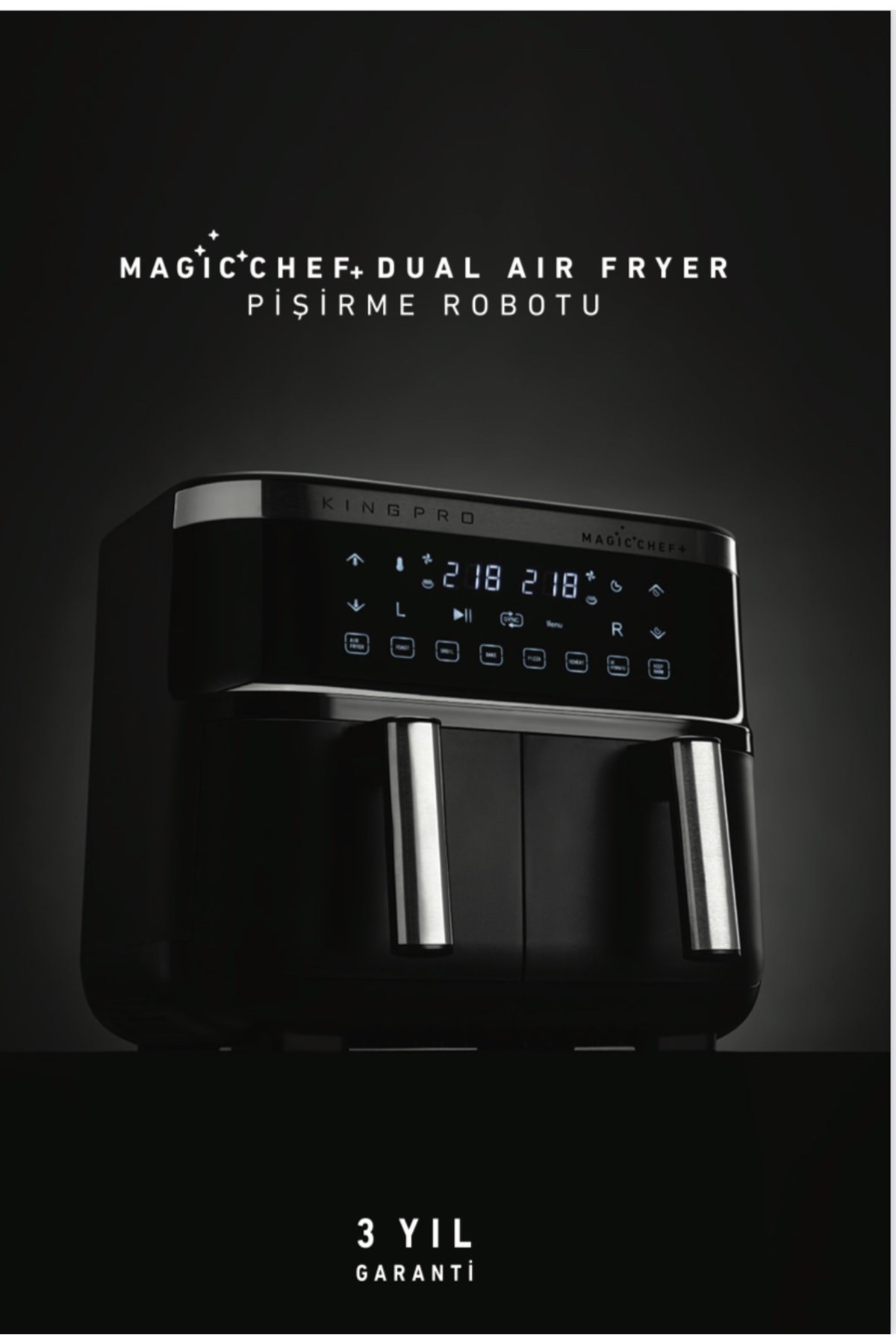 Pro Kyf32 Magıcchef Plus Dual Air Fryer Pişirme Robotu