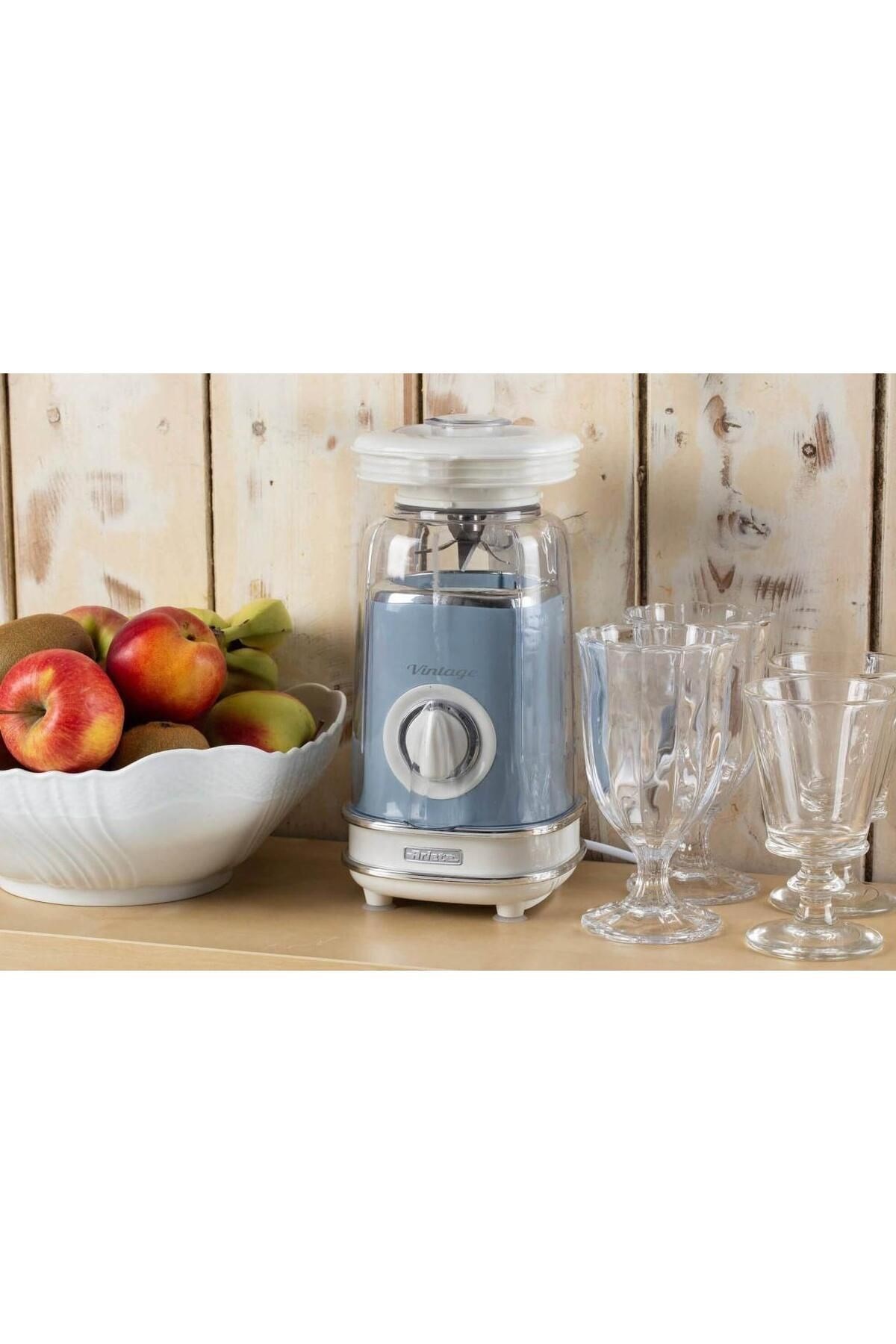 Vintage 568 Buz Kırıcılı Smothie Blender Mavi