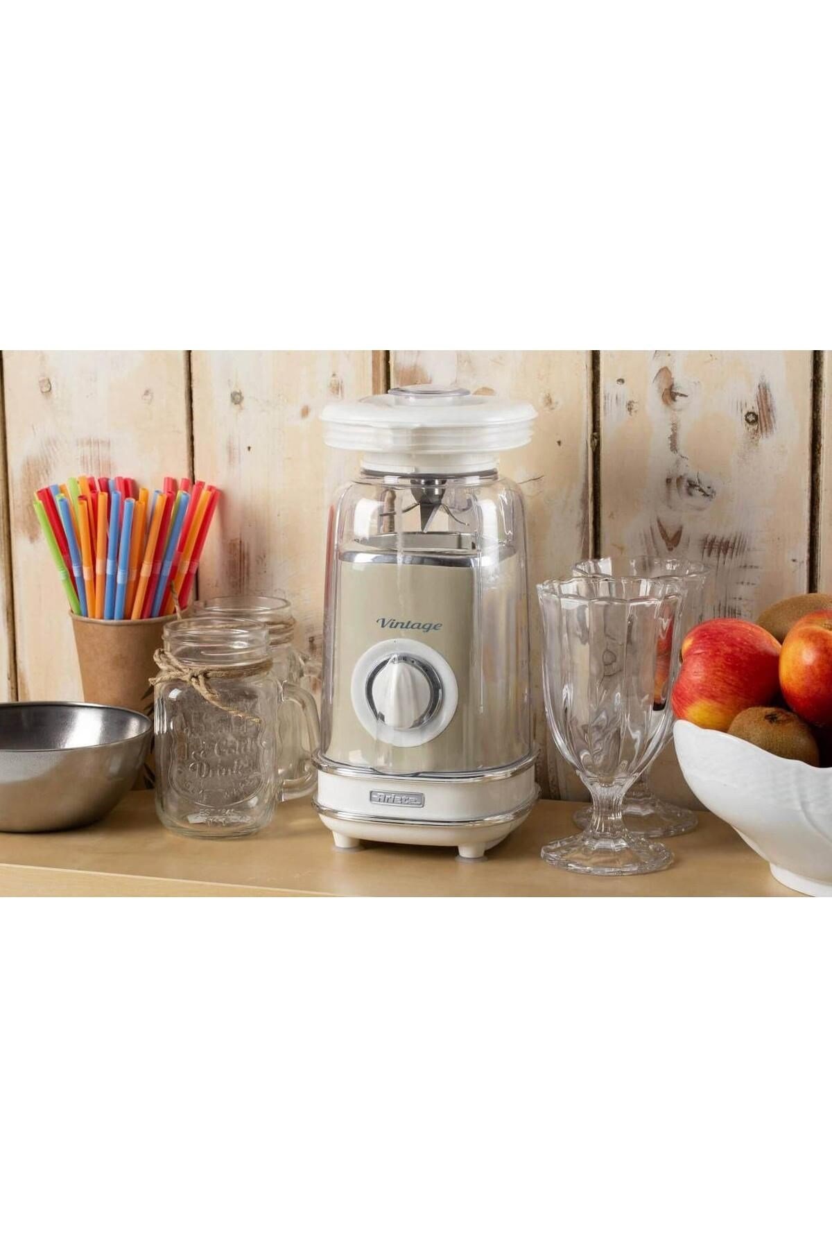 Vintage 568 Buz Kırıcılı Smothie Blender Bej