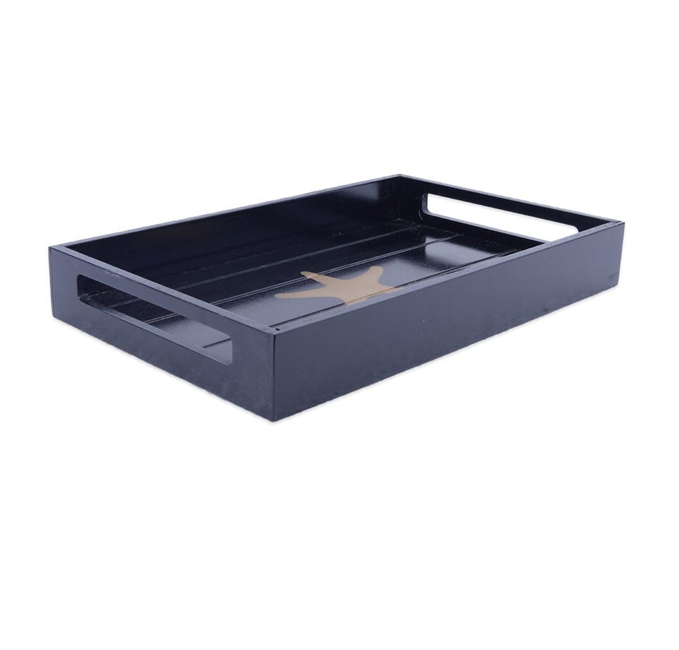 Black Stella Dekoratif Tepsi