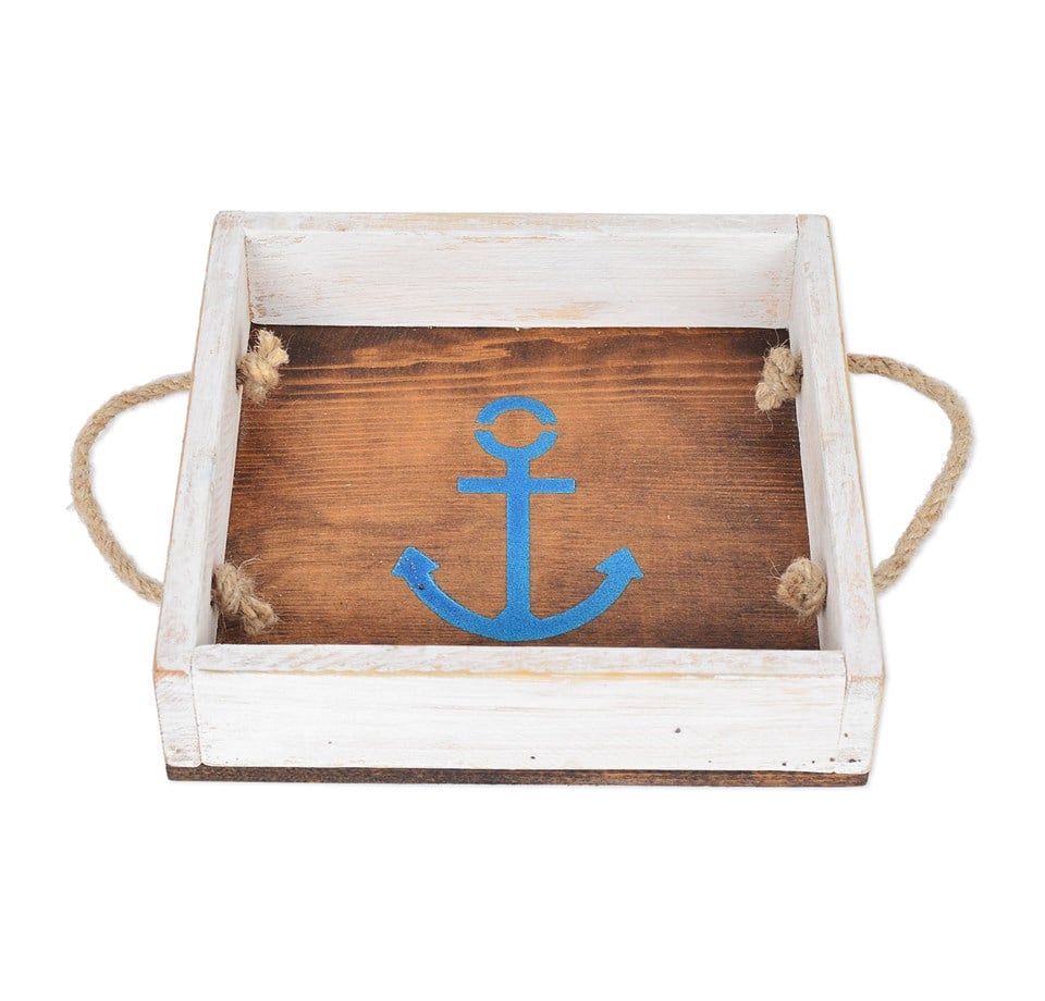 Çapa Baskılı Ahşap Tepsi