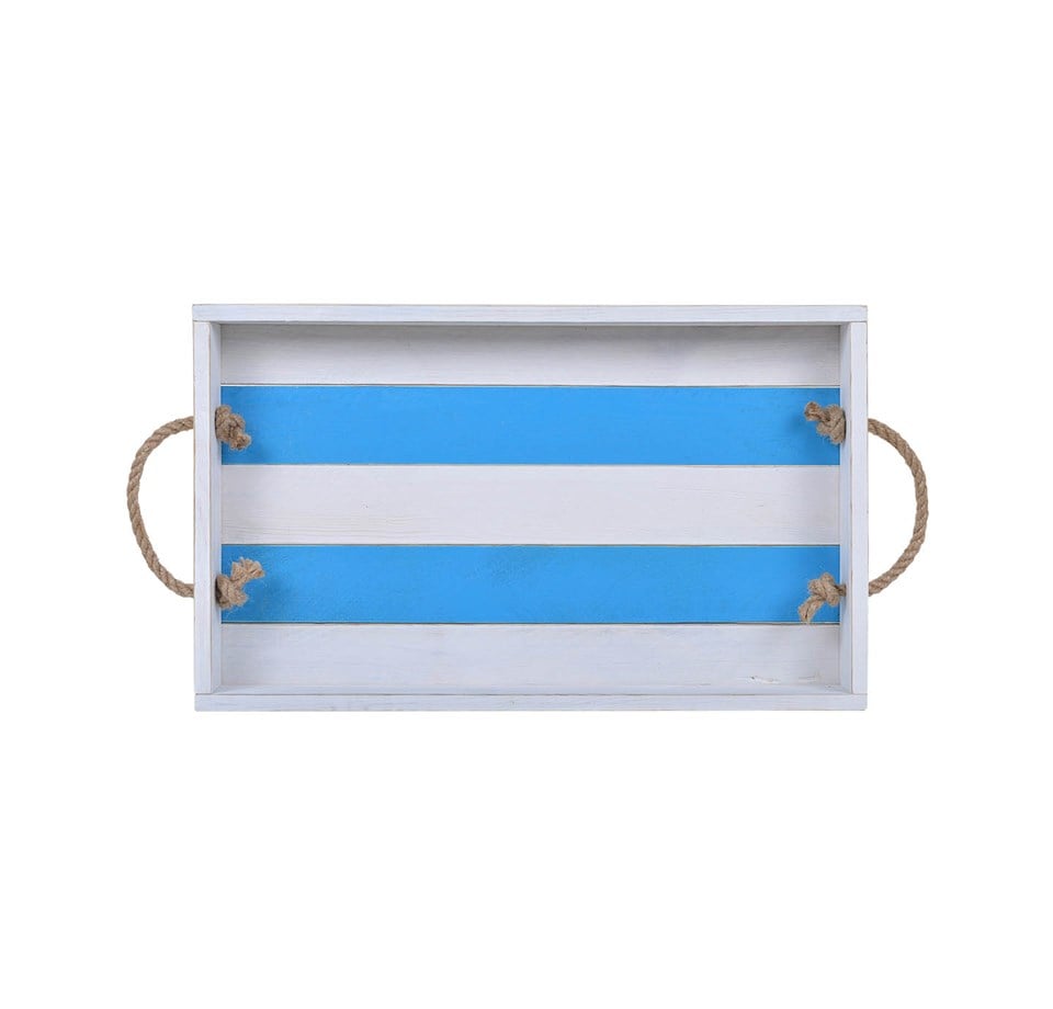 Blue-White Eskitme Dekoratif Tepsi