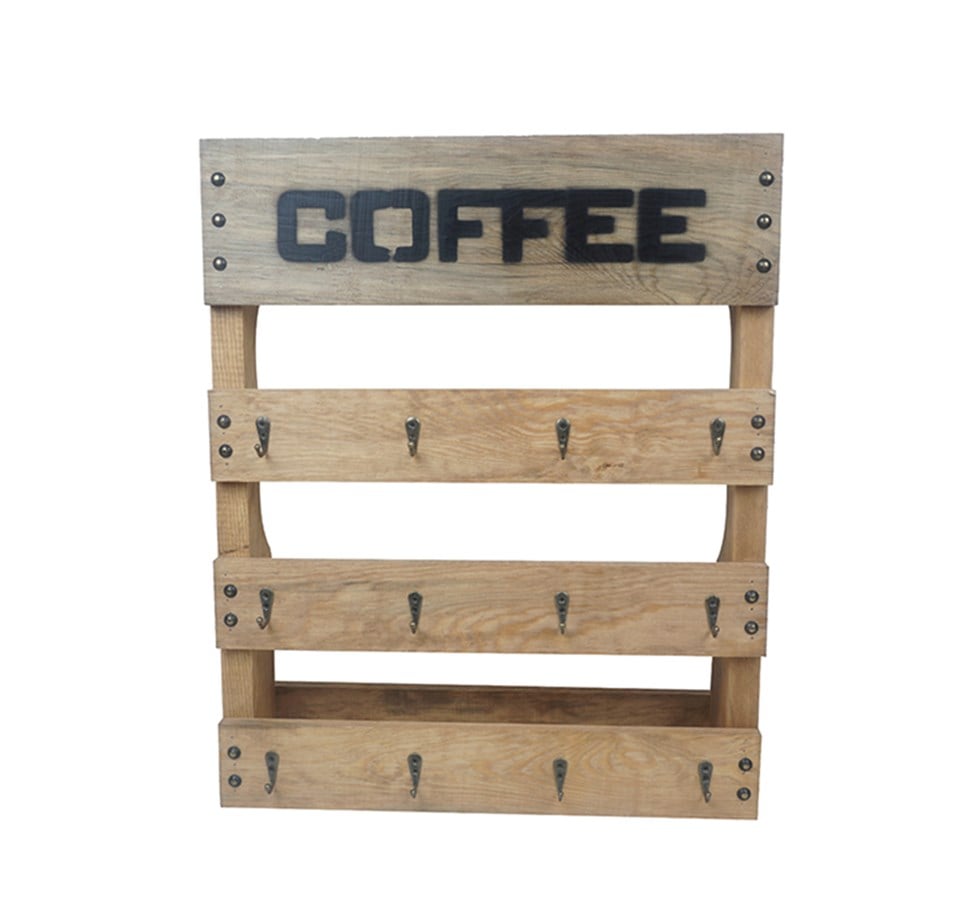 Coffee Ahşap Cup Askılığı 