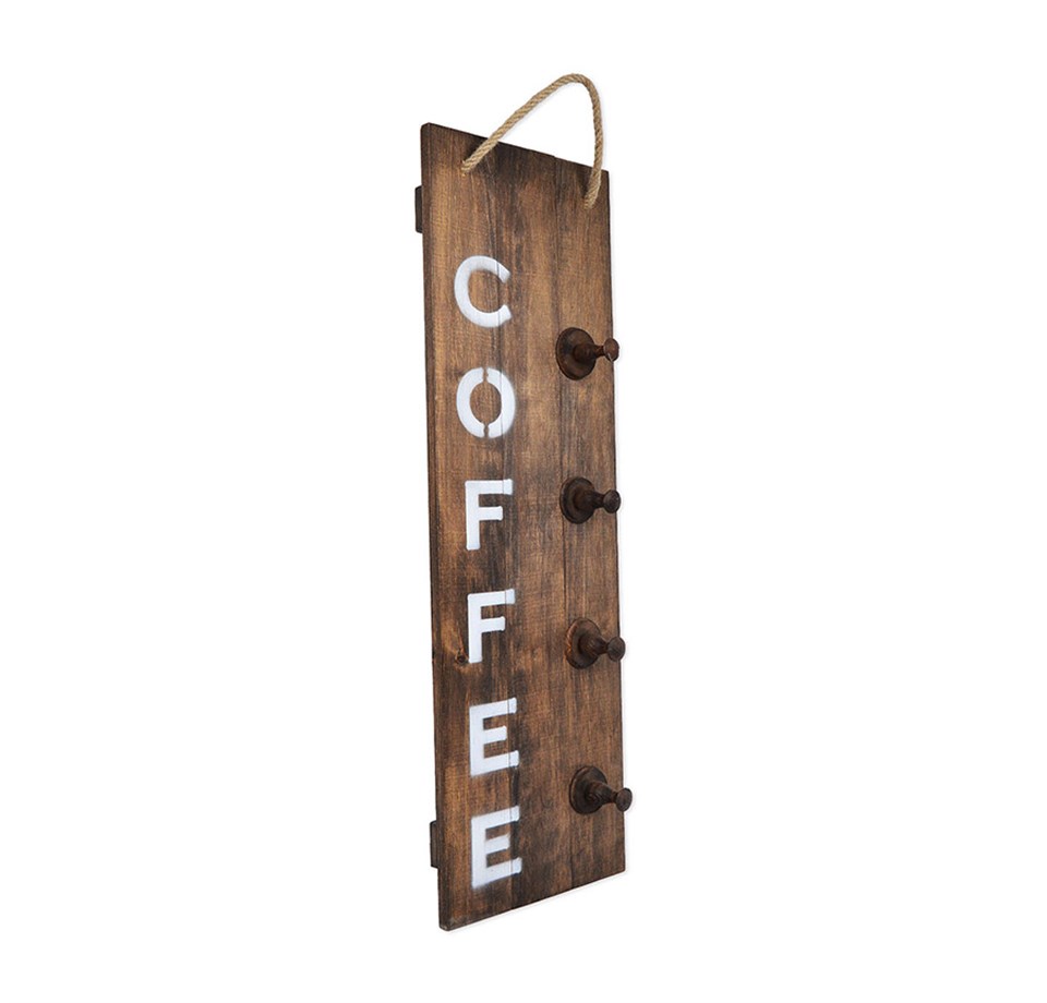 Coffee Ahşap Mug Askısı 