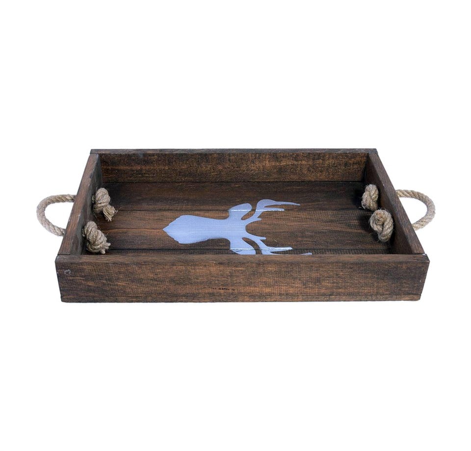 Deer Ahşap Dekoratif Tepsi