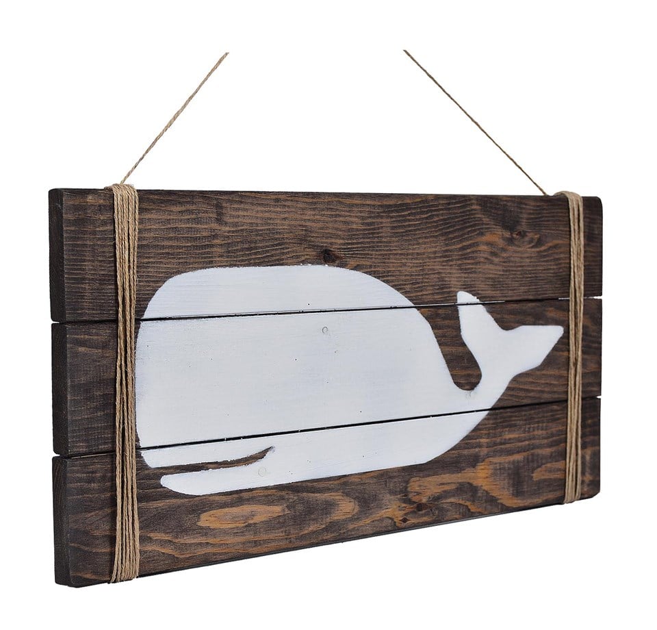 Whale Baskılı Balina Ahşap Tablo