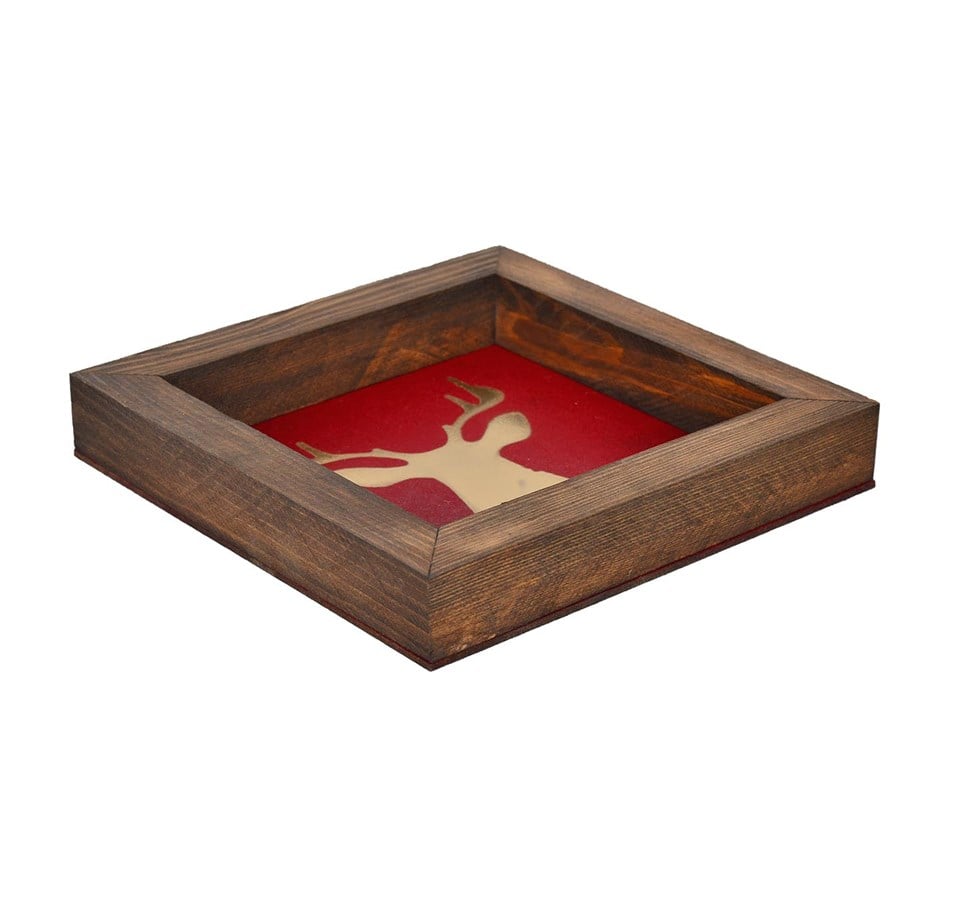 Country Kırmızı Geyik Baskılı Tablo