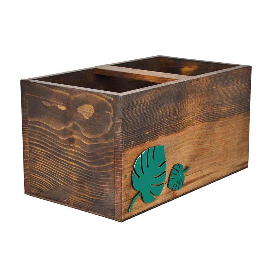 Monstera Ahşap Dekoratif Kutu